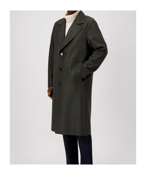 Harris Wharf London Three-button Wool Coat In Black
