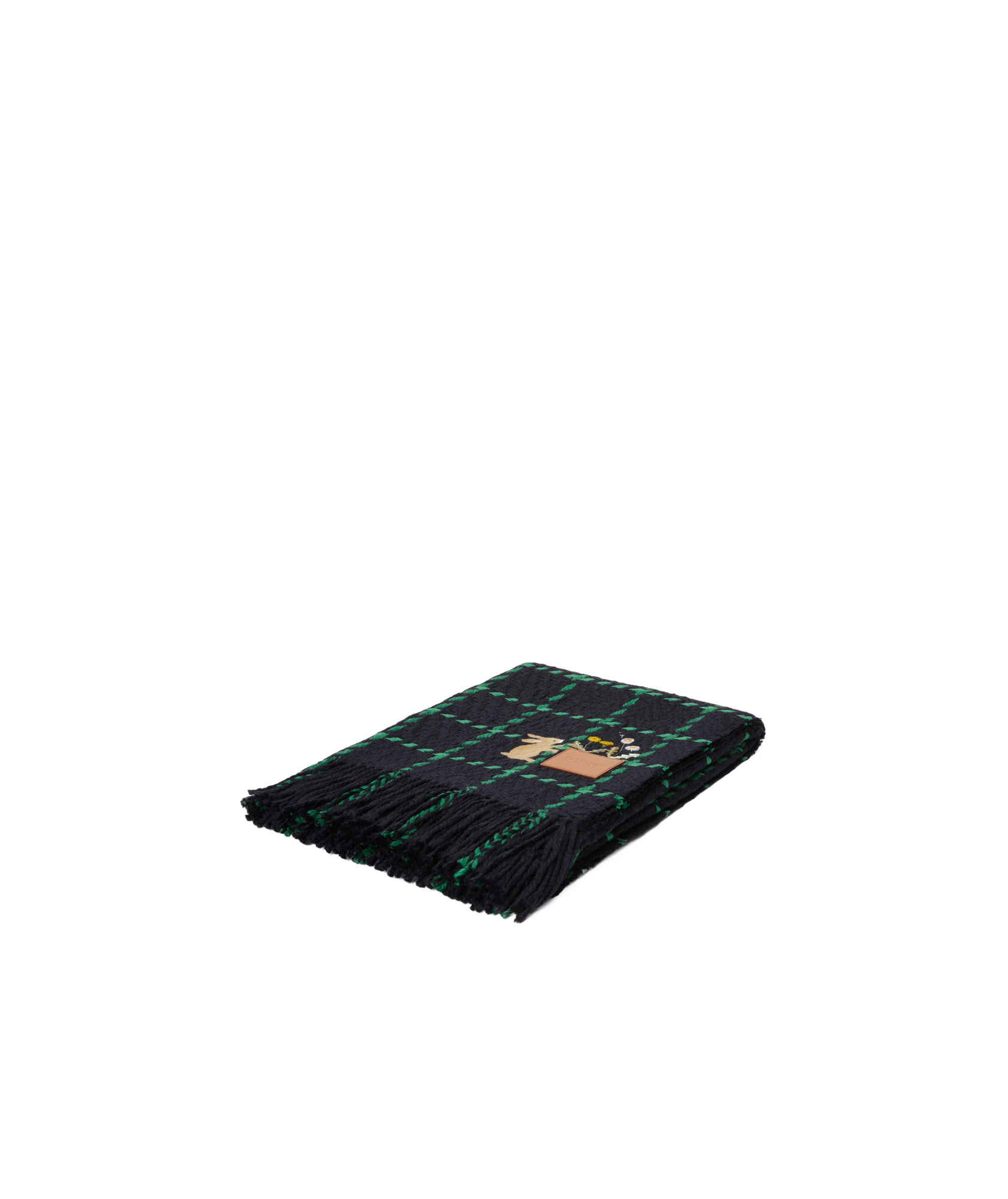 Loewe Fringed Scarf In Black