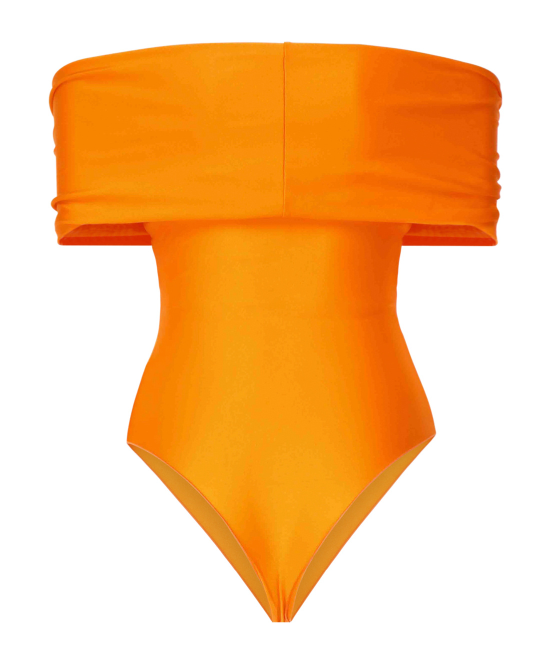 The Andamane Cross-neckline One-piece Swimsuit In Orange