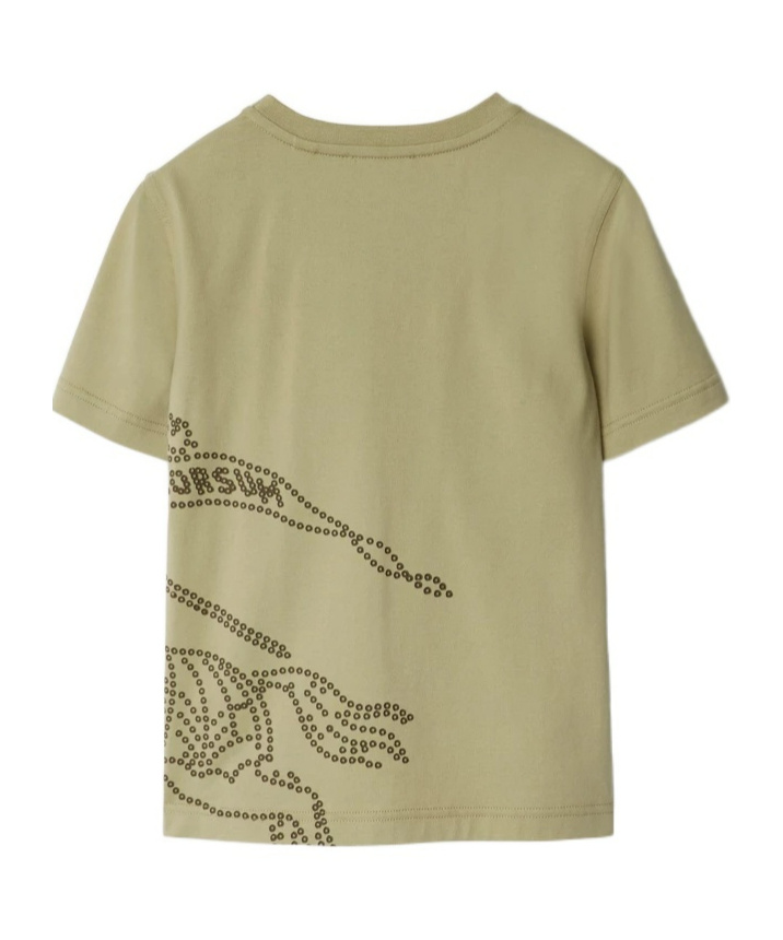 Burberry Kids Khaki Ekd T-shirt In Nude