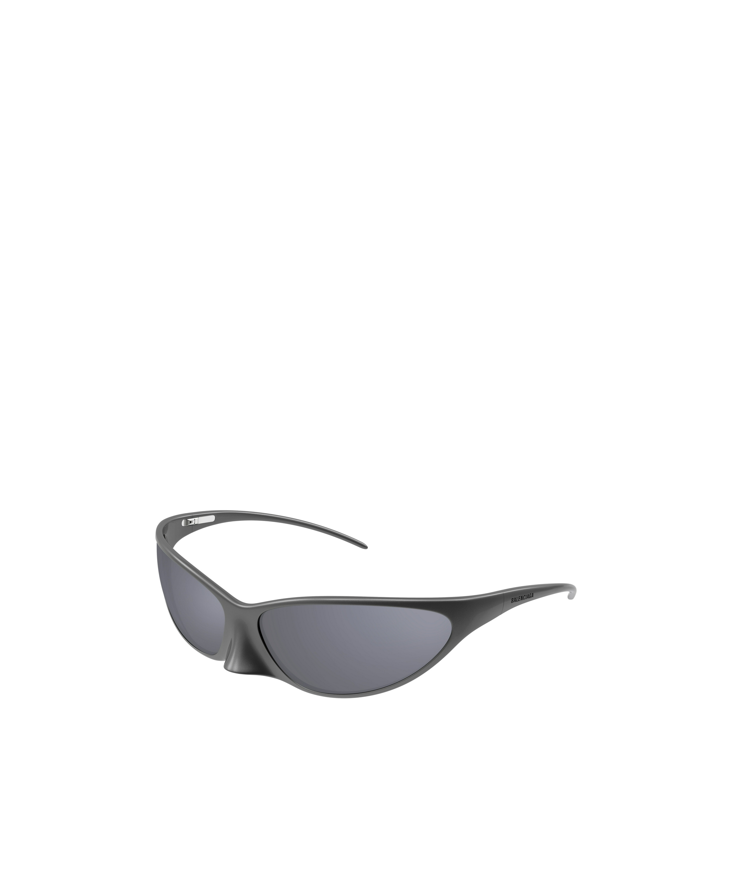 Balenciaga 70mm Gradient Oversize Oval Sunglasses In Gray
