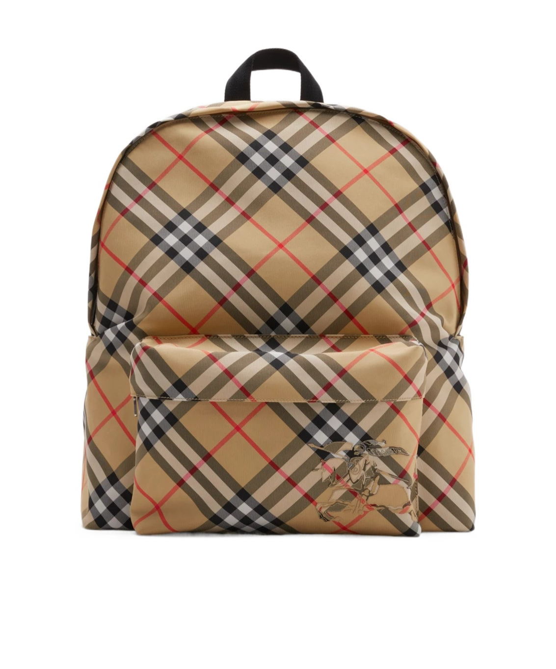 Burberry Men's "check" Backpack In Brown