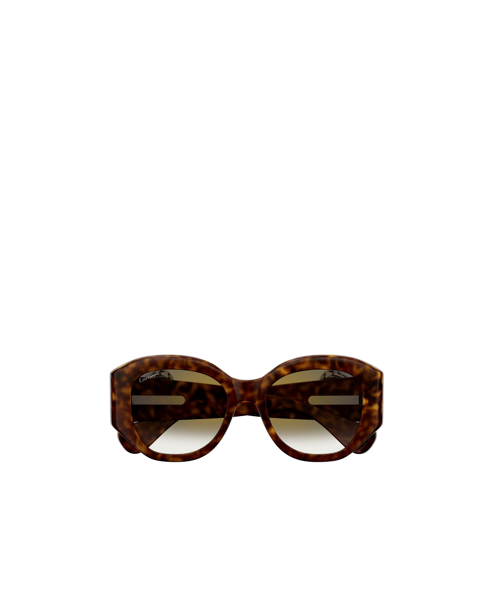 Cartier Panthere Square Frame Sunglasses In Brown