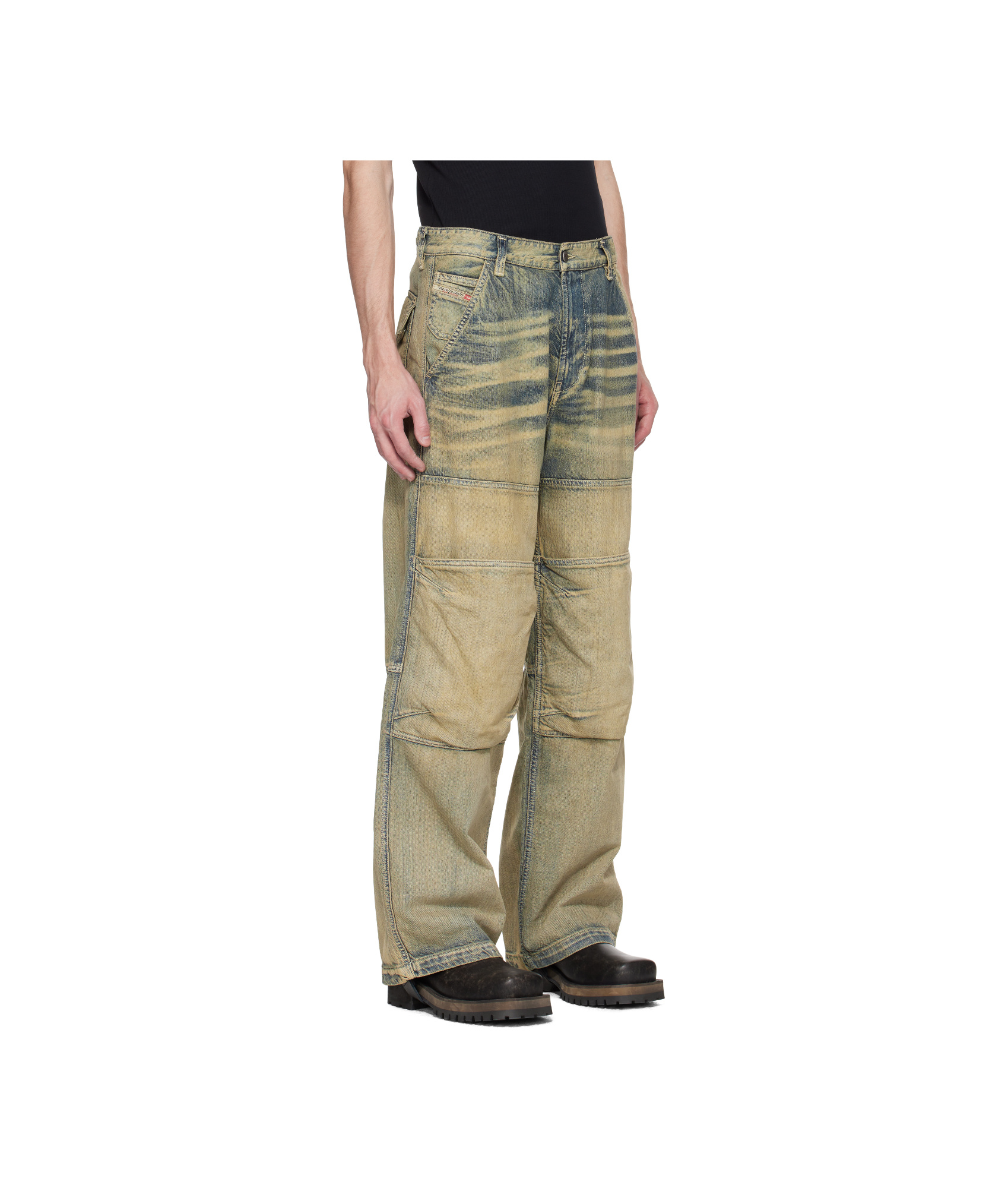 Diesel Relaxed Jeans D-shift 09l49 In Green