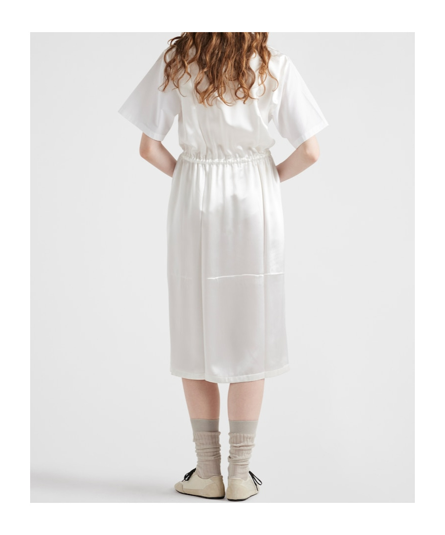 PRADA POPLIN AND SATIN DRESS