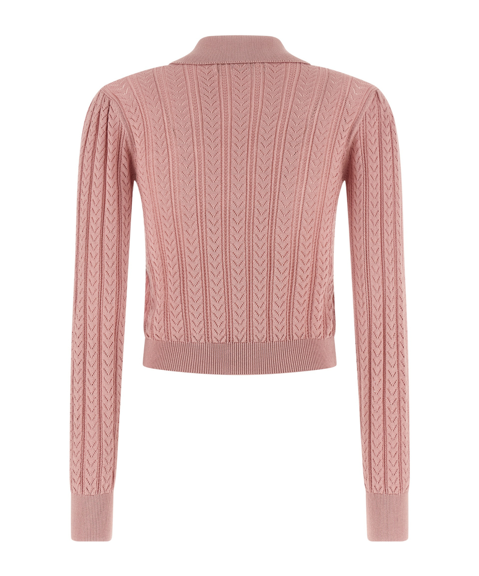 Alessandra Rich Openwork Cashmere Blend Knit Cardigan In Pink