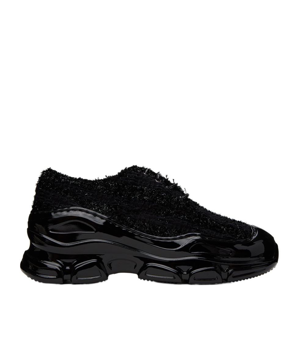 Simone Rocha Embellished Tweed Brogues In Black
