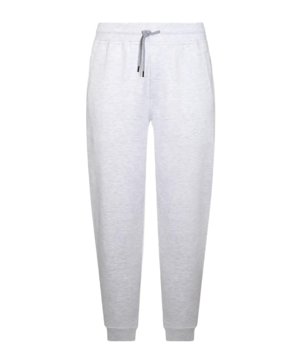Brunello Cucinelli Drawstring Tapered-leg Joggers In White
