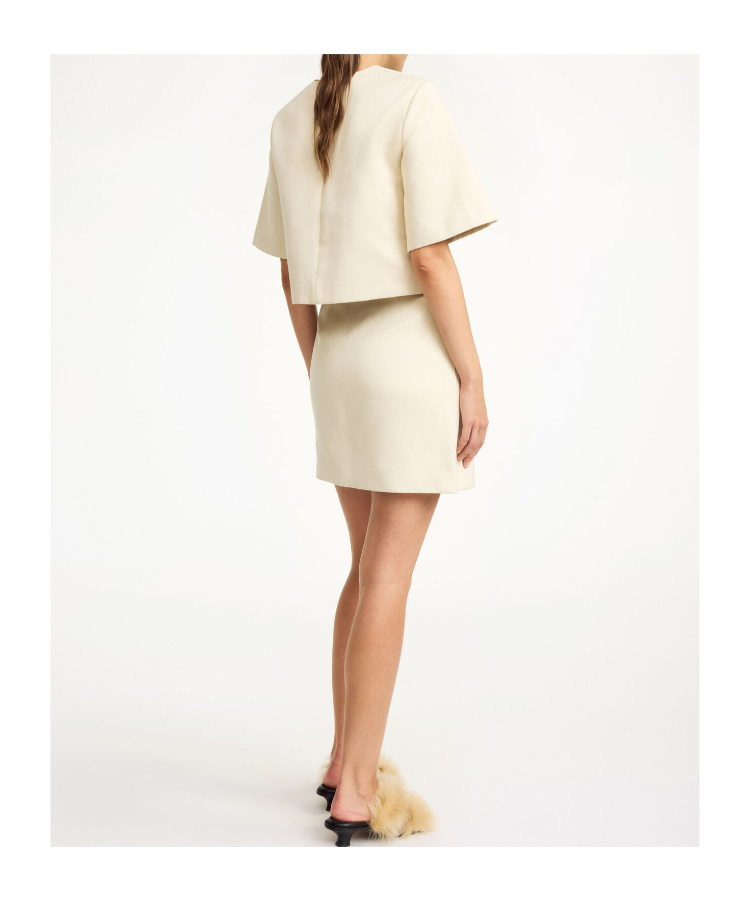 Shop By Malene Birger Raye Asymmetric Mini Skirt In White