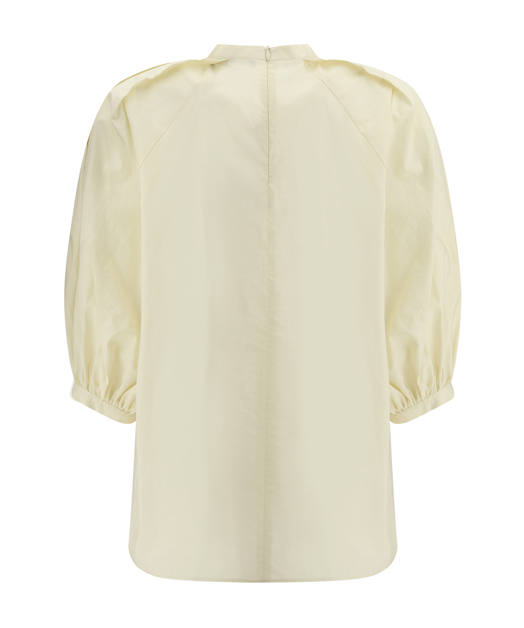 Fabiana Filippi Balloon Sleeved High-neck Blouse In Nude
