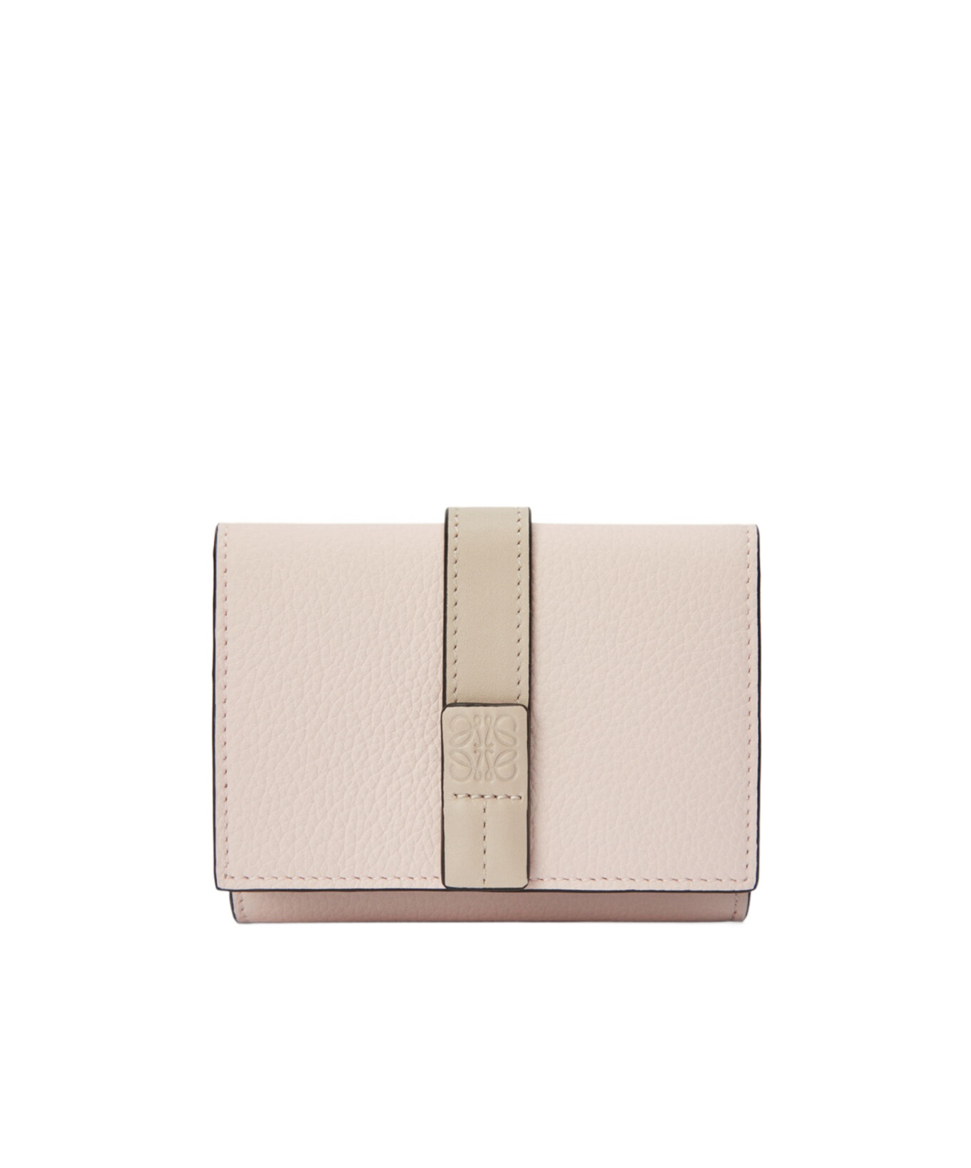 Loewe Trifold Wallet In Soft Grained Calfskin In Pink