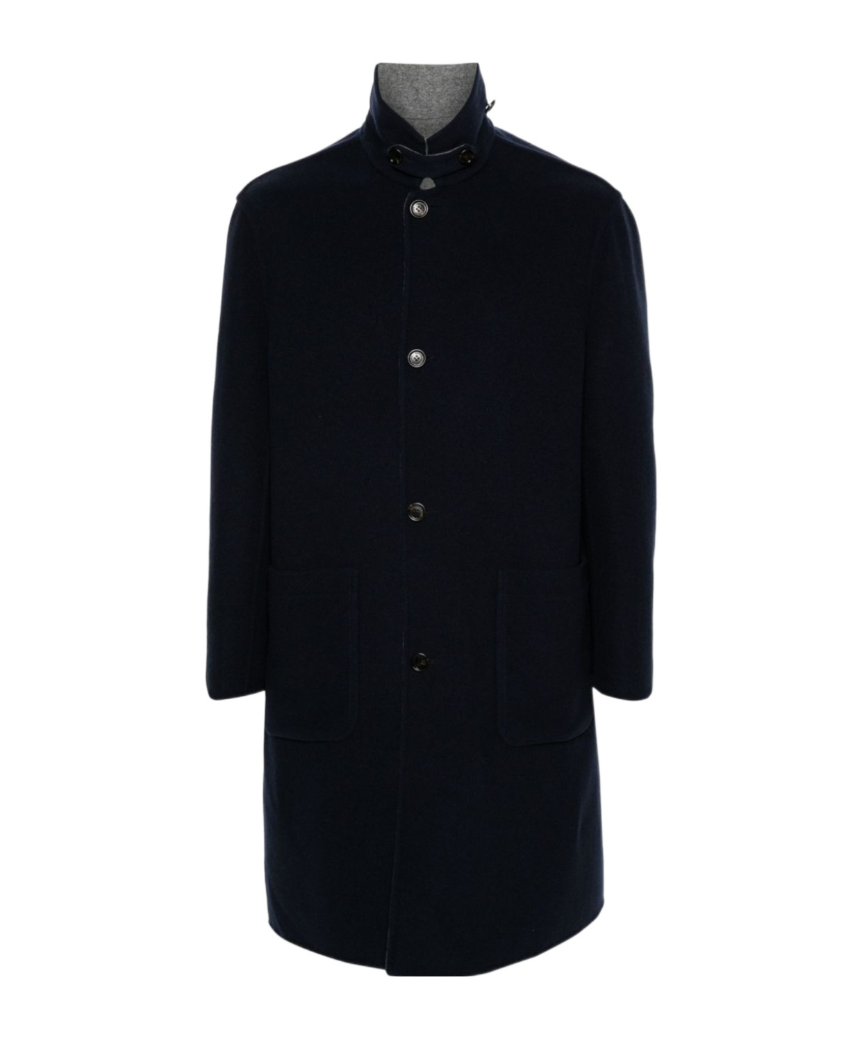 Brunello Cucinelli Reversible Cashmere Coat In Black