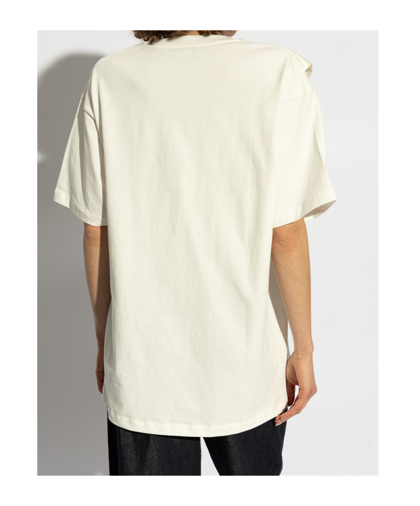Shop Blumarine Logo-embellished T-shirt In White