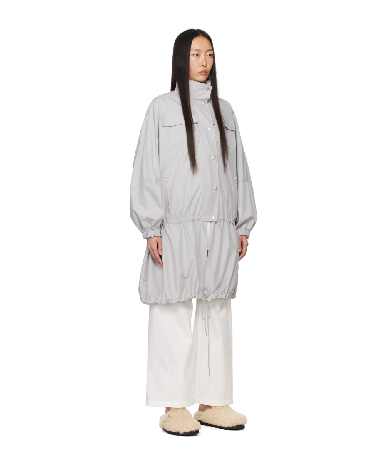 Low Classic Utility Long-sleeved Windbreaker In White