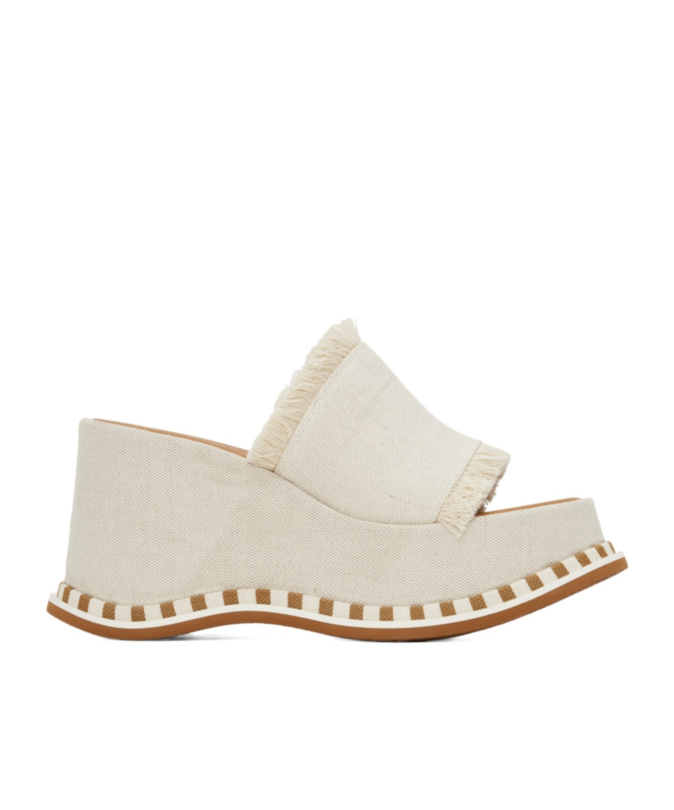 See By Chloé Allyson Wedge Tassel High-heeled Sandals In White