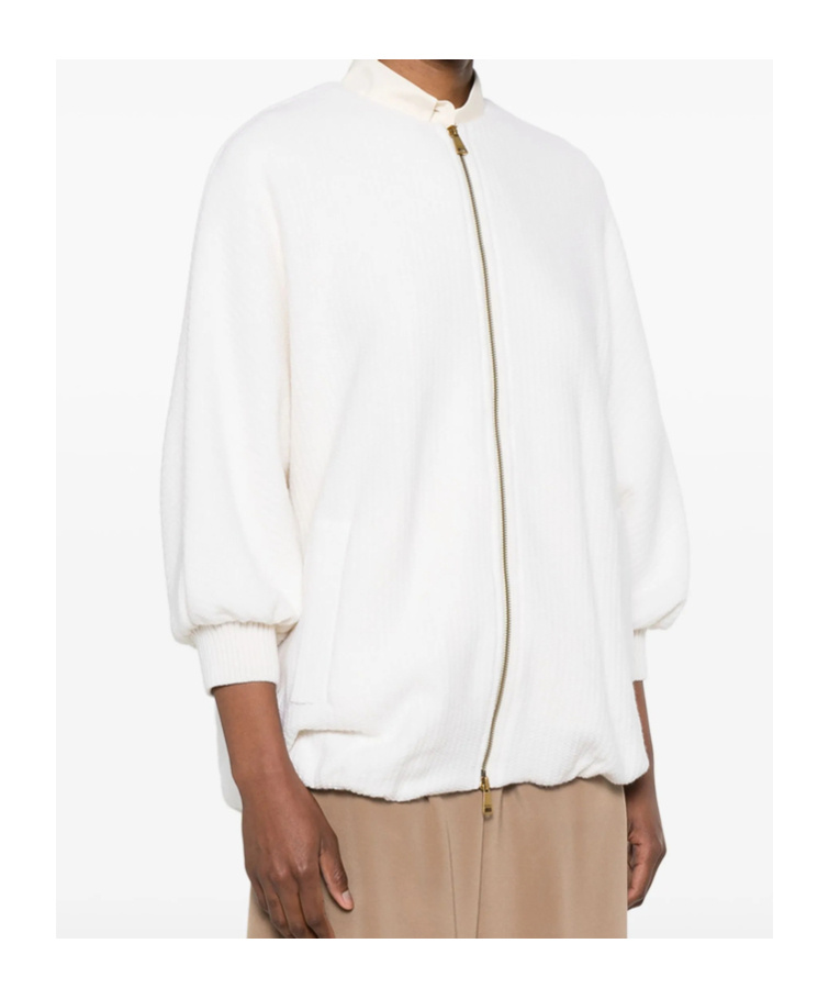 Max Mara Ivory Wool Blend Cirino Jacket In White
