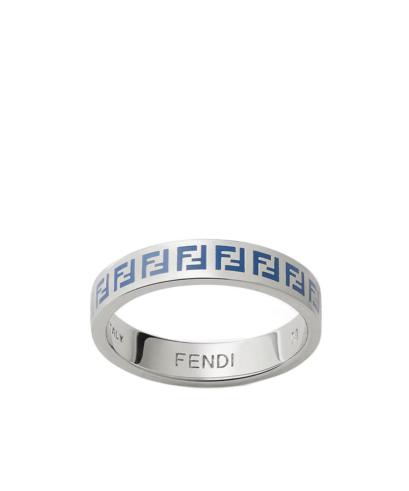 Fendi Ff Ring In Silver