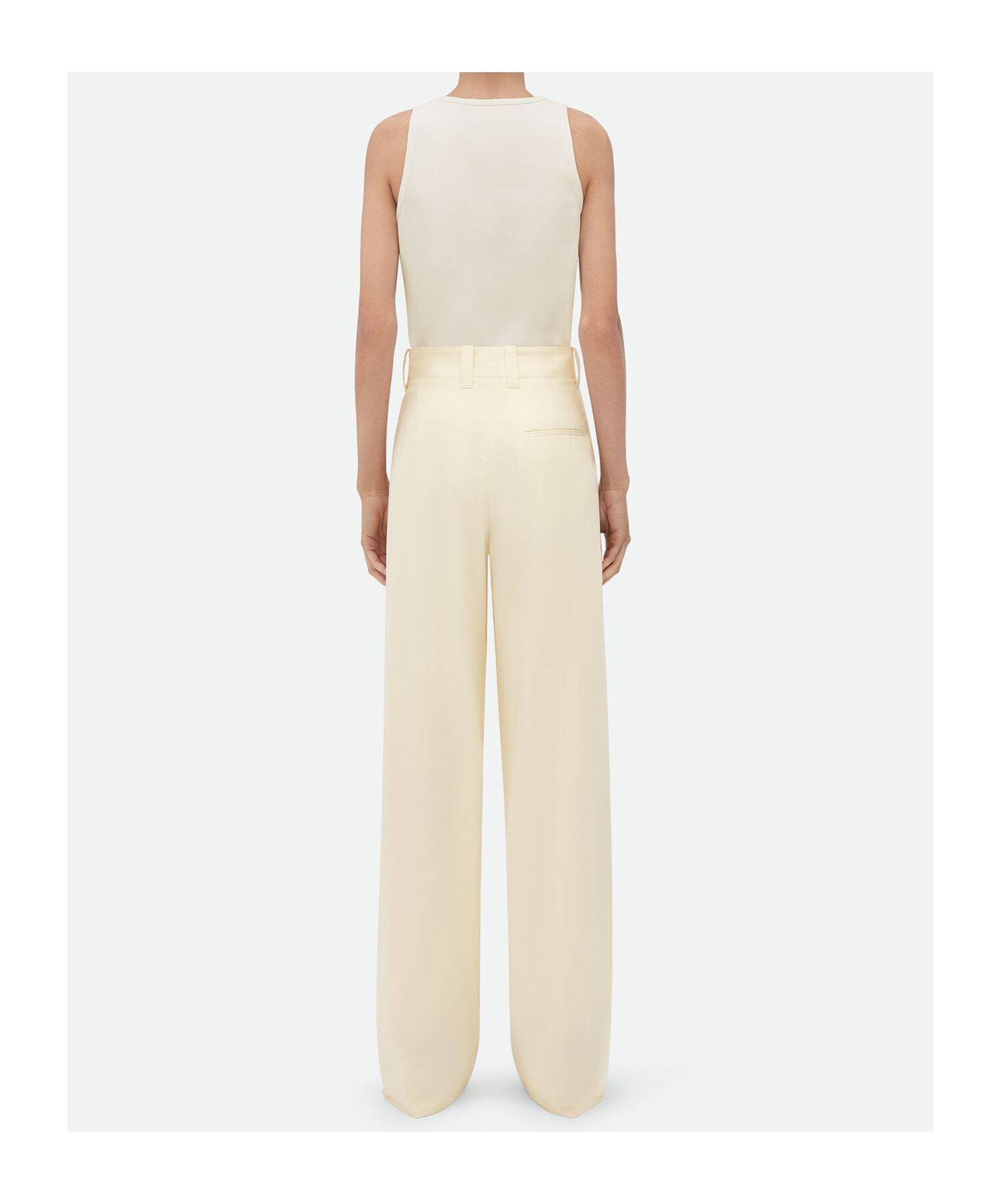Bottega Veneta Cotton Silk Trousers In White