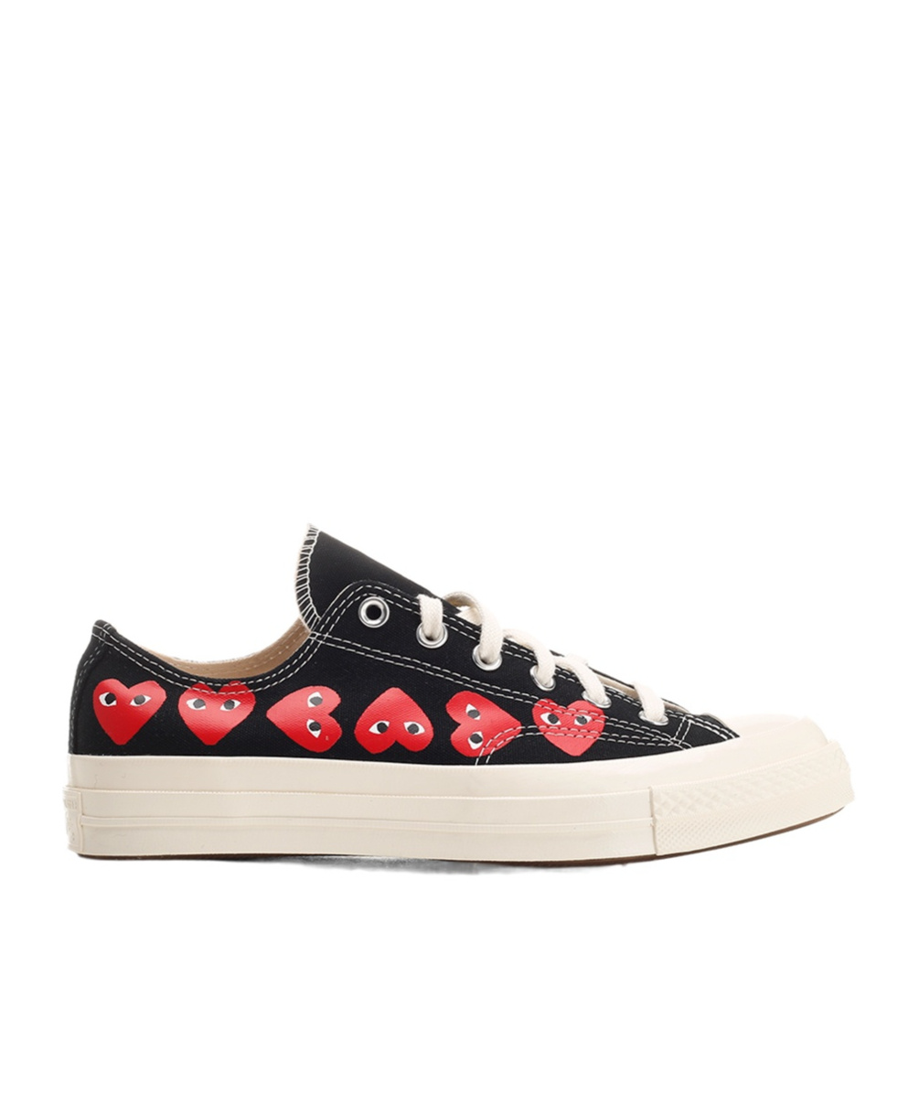 Comme Des Garçons Play X Converse Lace-up Low-cut Skate Shoes In White