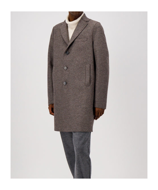 Harris Wharf London Boxy Coat Pressed Wool In Gray