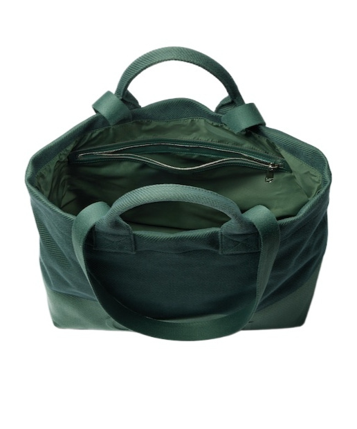Gucci Canvas Tote Bag With Embossed Detail In Green