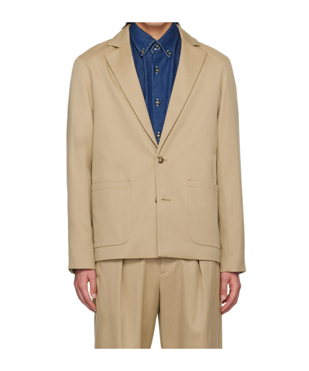 Apc Beige Luc Blazer In Nude