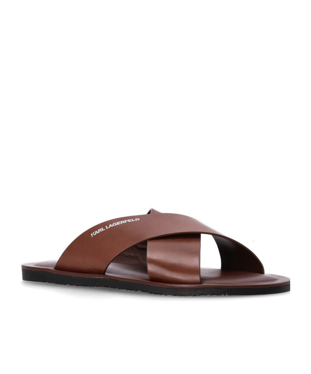 KARL LAGERFELD CROSS STRAP SLIPPERS