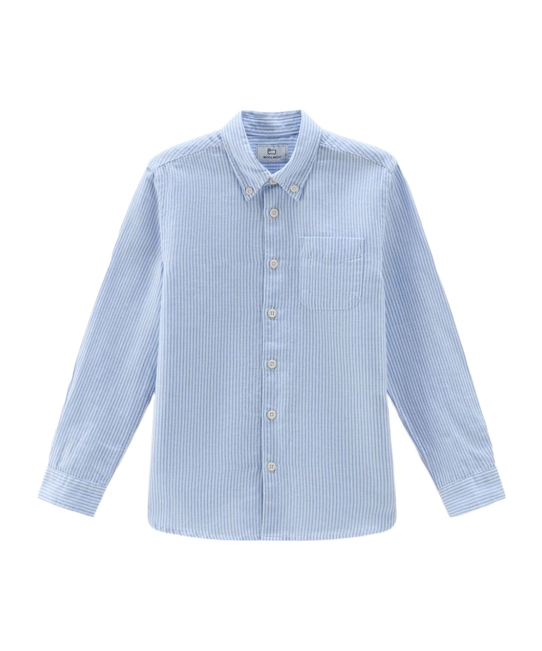 Woolrich Striped Button-up Shirt In Blue