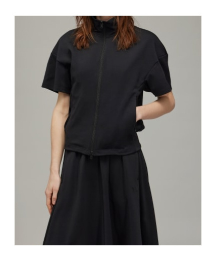 Y-3 3-stripes Short Sleeve Track Top In Black
