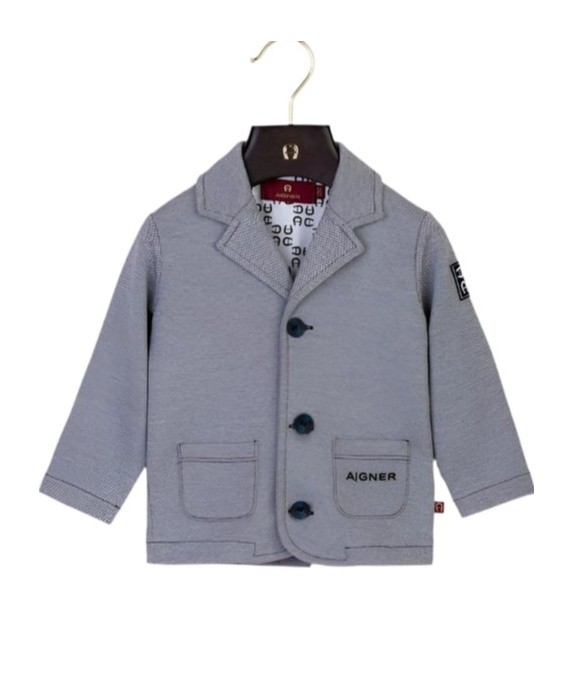 AIGNER LOGO-EMBROIDERED BLAZER