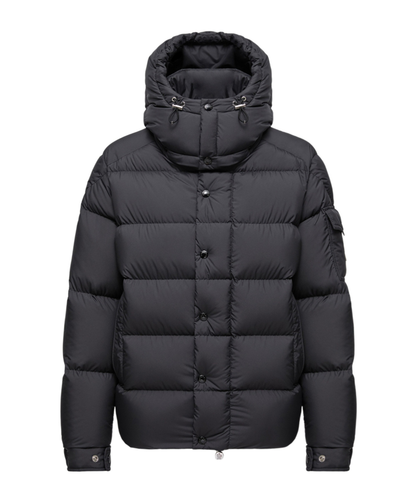 Moncler Maya 70 Hooded Short Down Jacket In Black