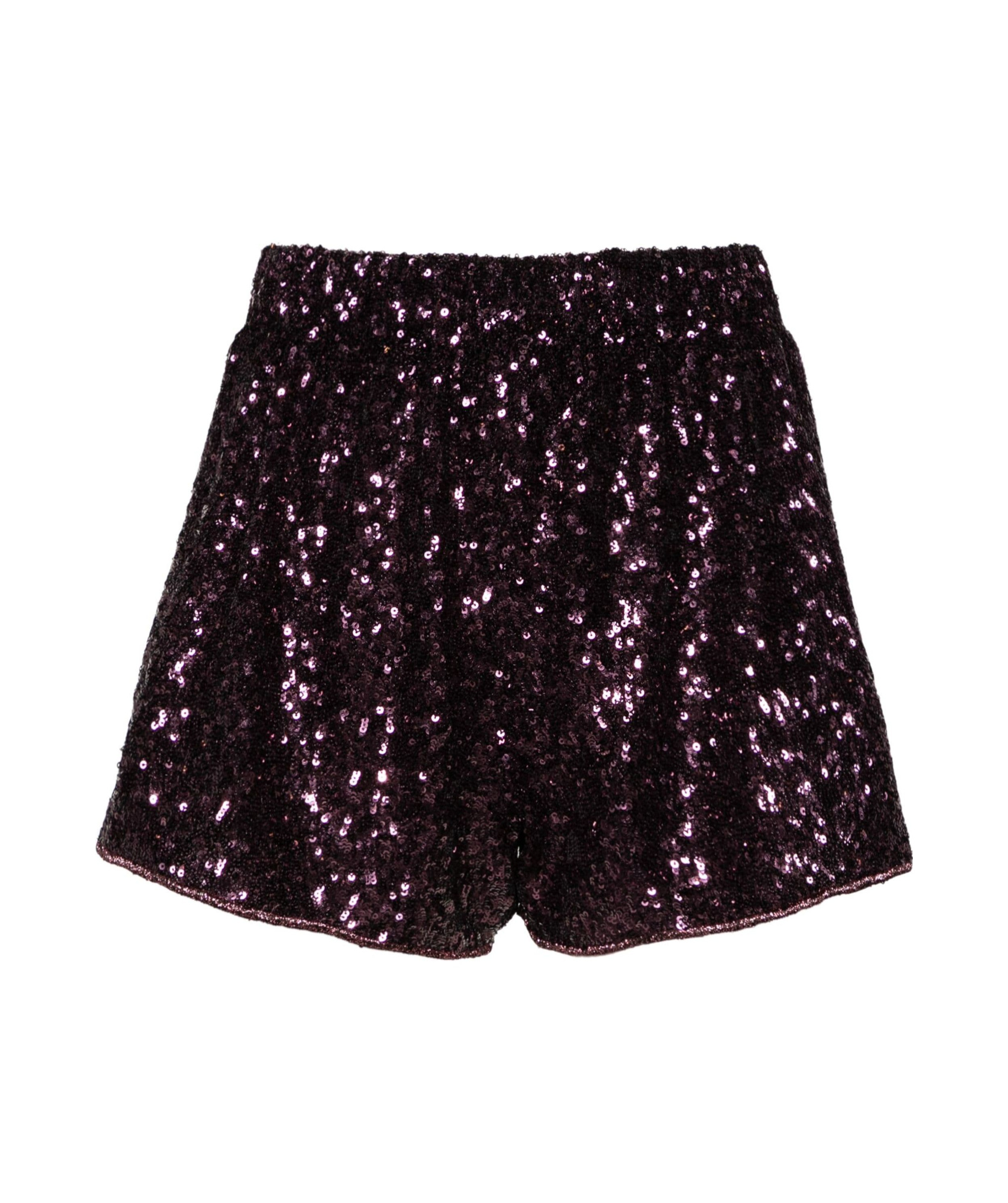 Shop Oseree Sequinned Short Shorts In Black