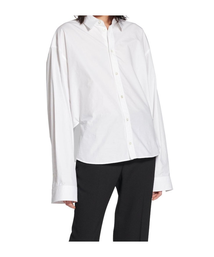 Balenciaga Semi Fitted Button-down Shirt In White
