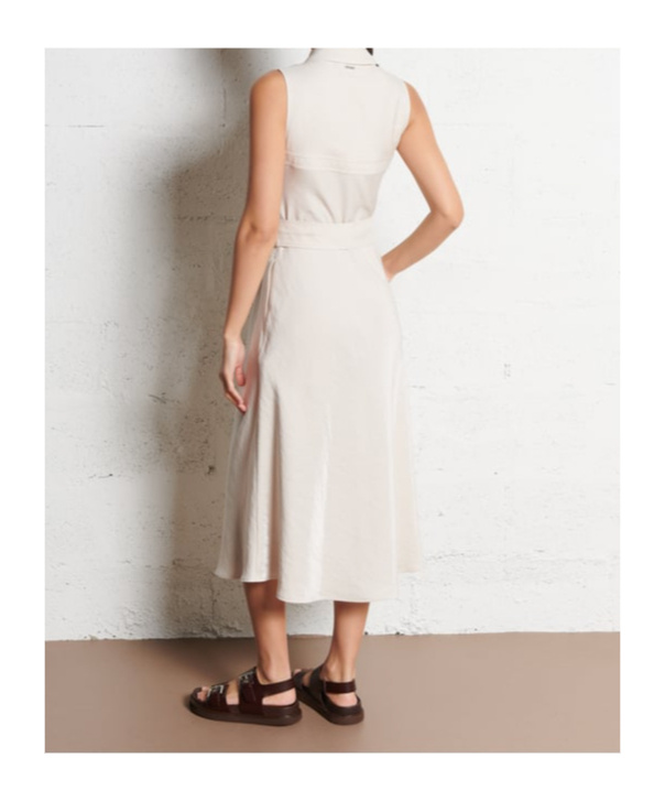 Shop Liu •jo Panelled Midi Dress In White