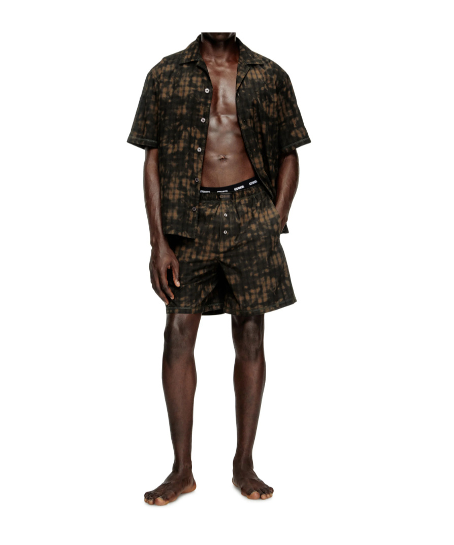 Diesel Horien Patterned Pyjama Set In Green