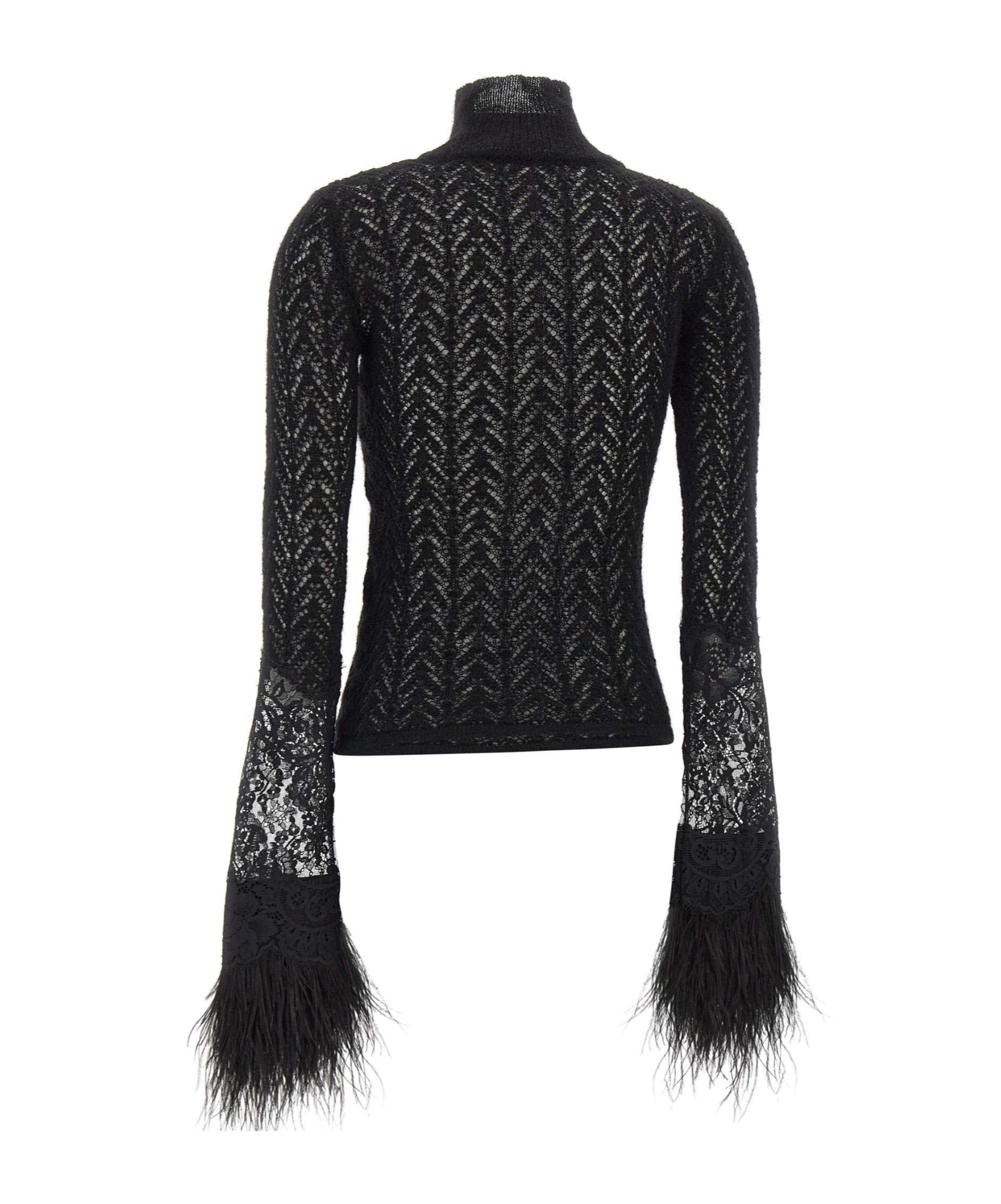 Blumarine Turtleneck Sweater In Black