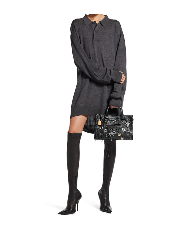 Balenciaga Le City Small Shoulder Bag In Black