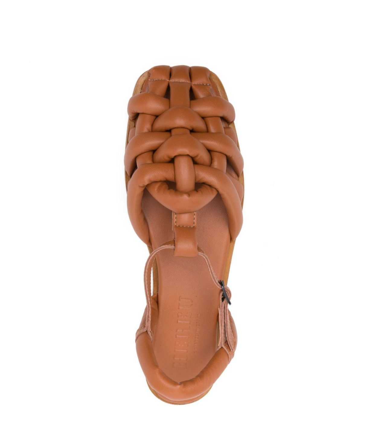 Hereu Women's Square Toe Padded Fisherman Sandal Cabersa 2 In Brown