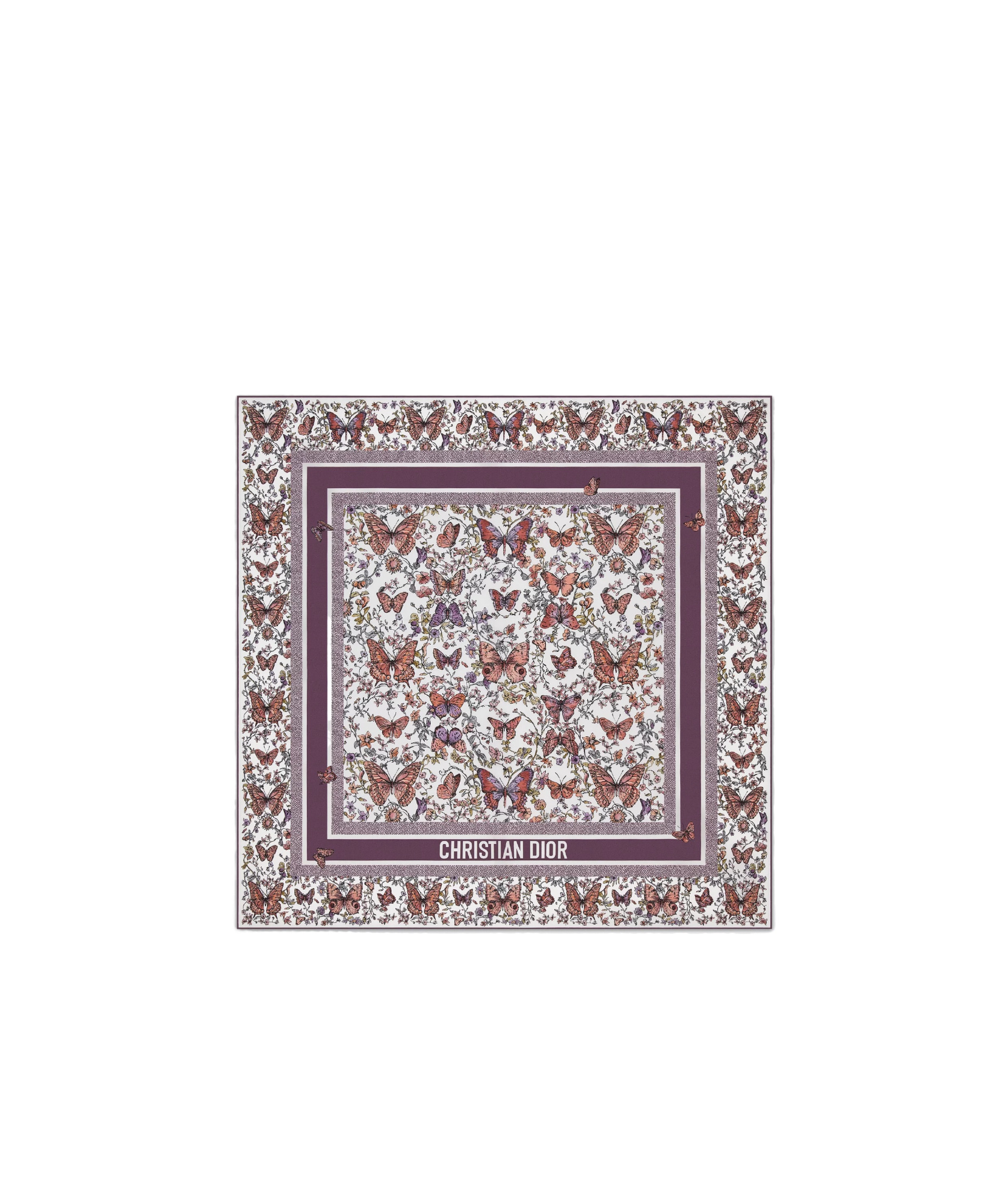 Dior Pattern Silk Scarf In Multicolor