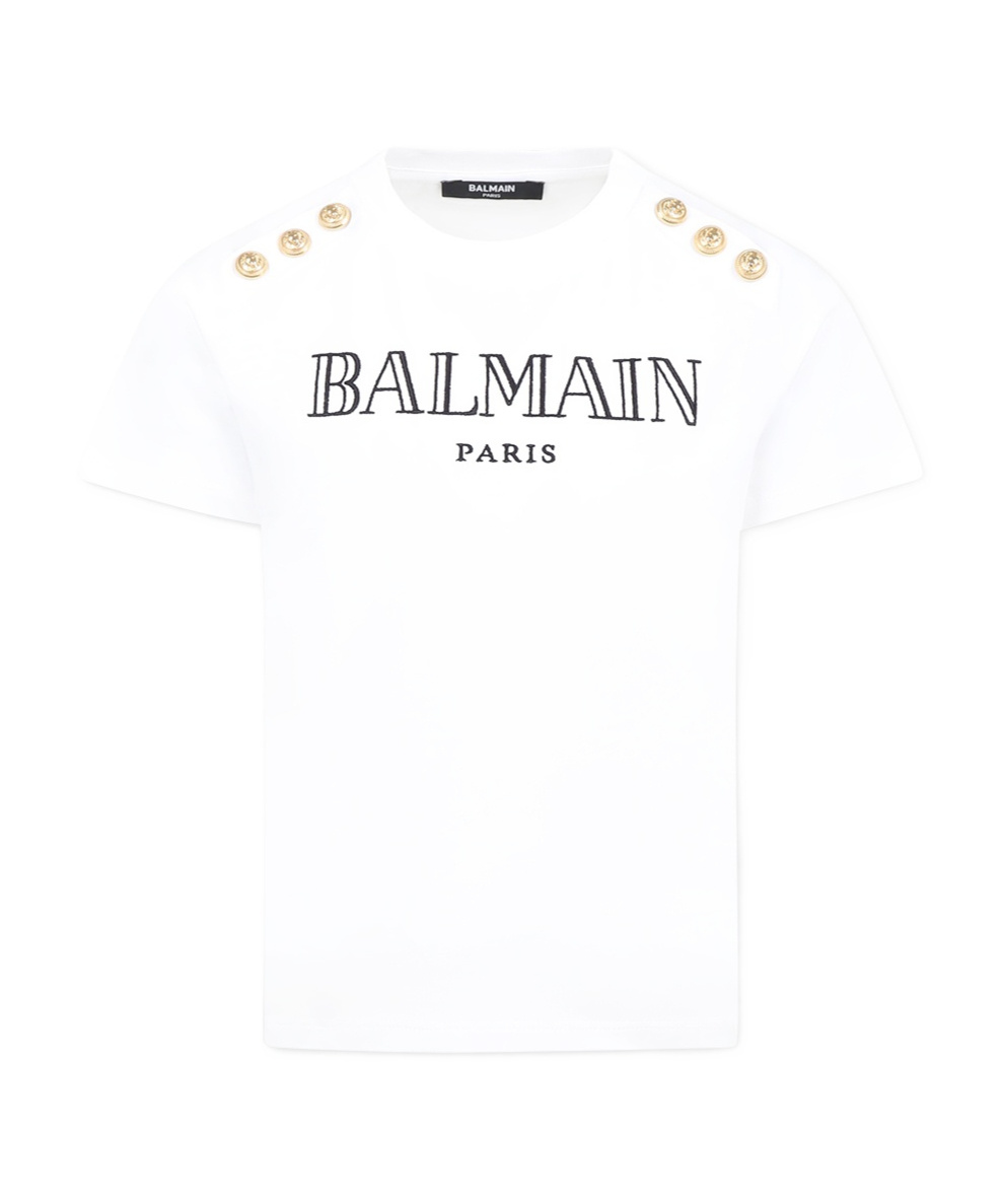 Balmain Short-sleeved T-shirt In White