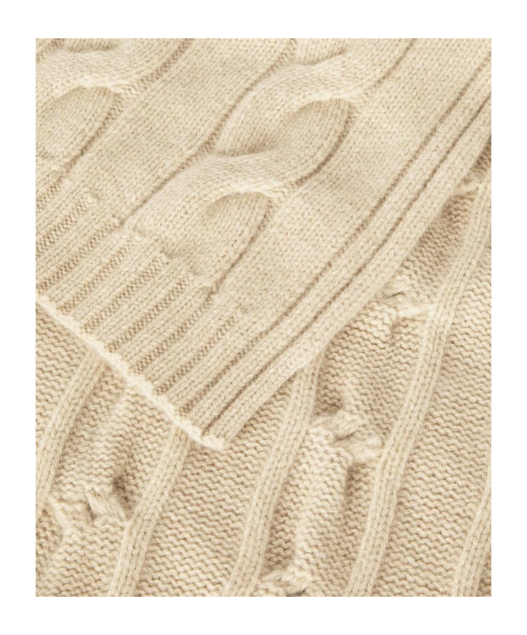 Loro Piana Twisted Knitted Scarf In Nude