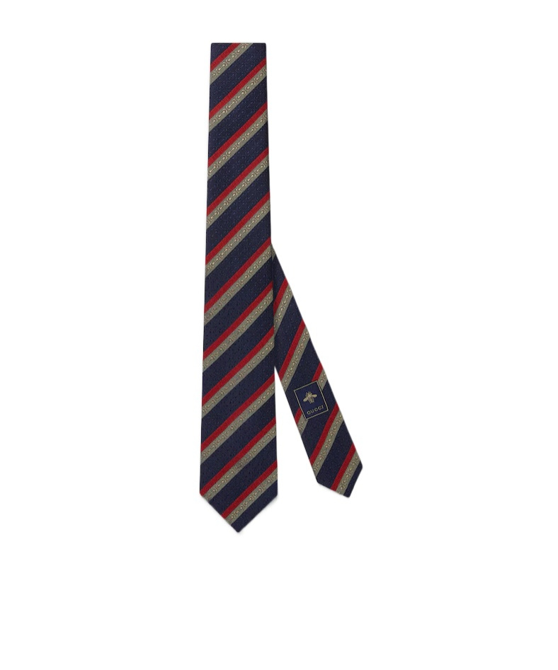 Gucci Horsebit-detail Silk Tie In Black