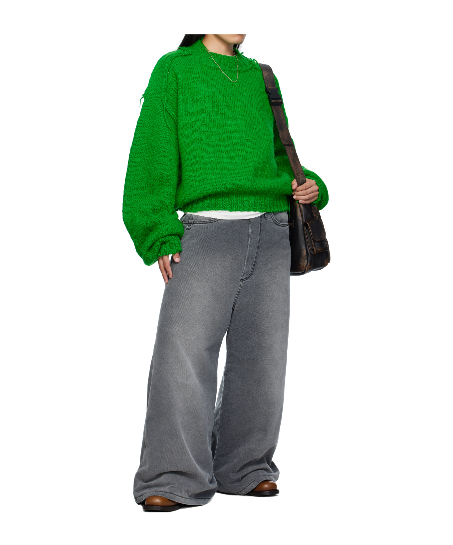 Lu'u Dan Kingpin Knit Sweater In Green