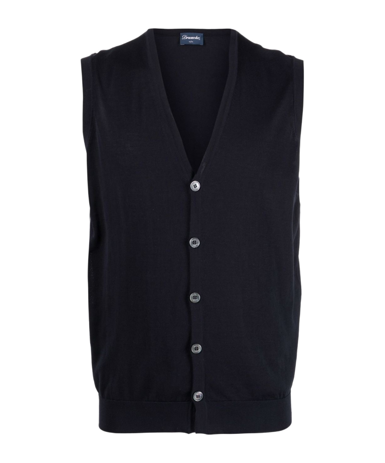 Drumohr Vest With Logo In Black