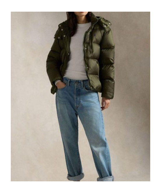 Polo Ralph Lauren Water-repellent Quilted Down Jacket In Green