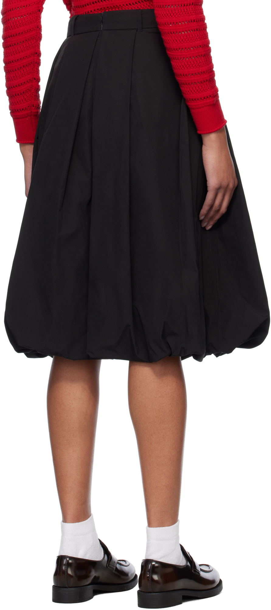 Dunst Pleated Midi Skirt In Black