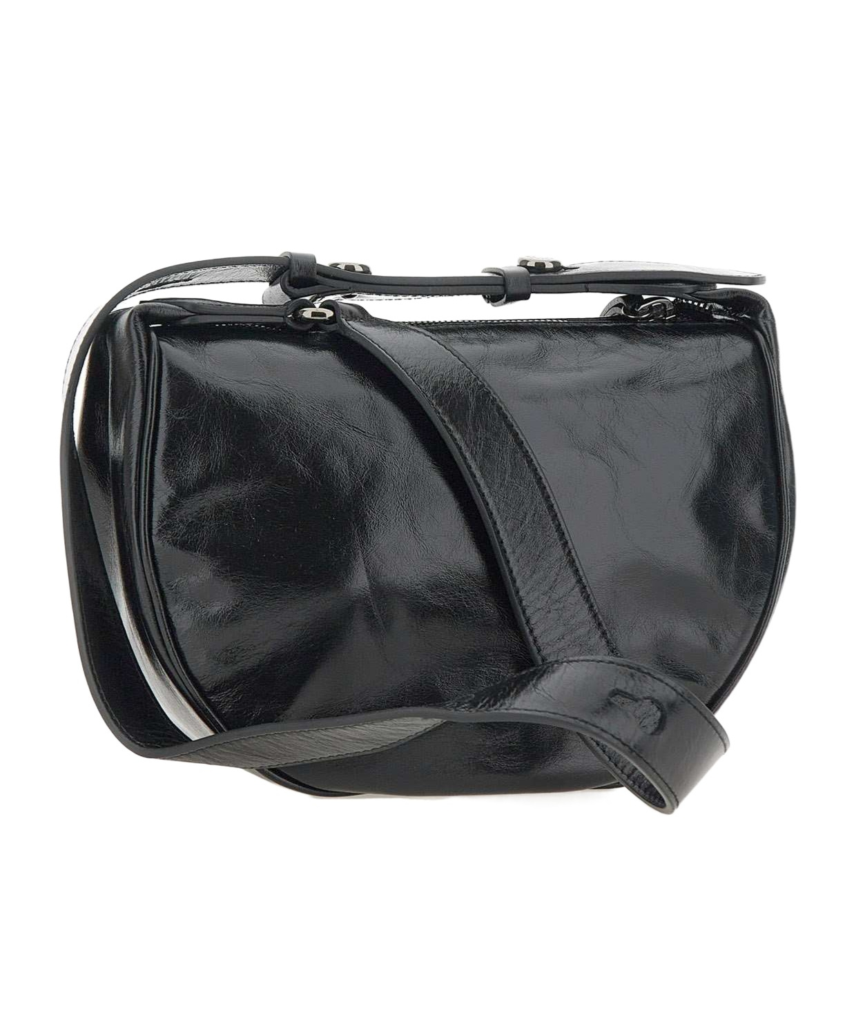 Gianni Chiarini Logo Patch Shoulder Bag In Black