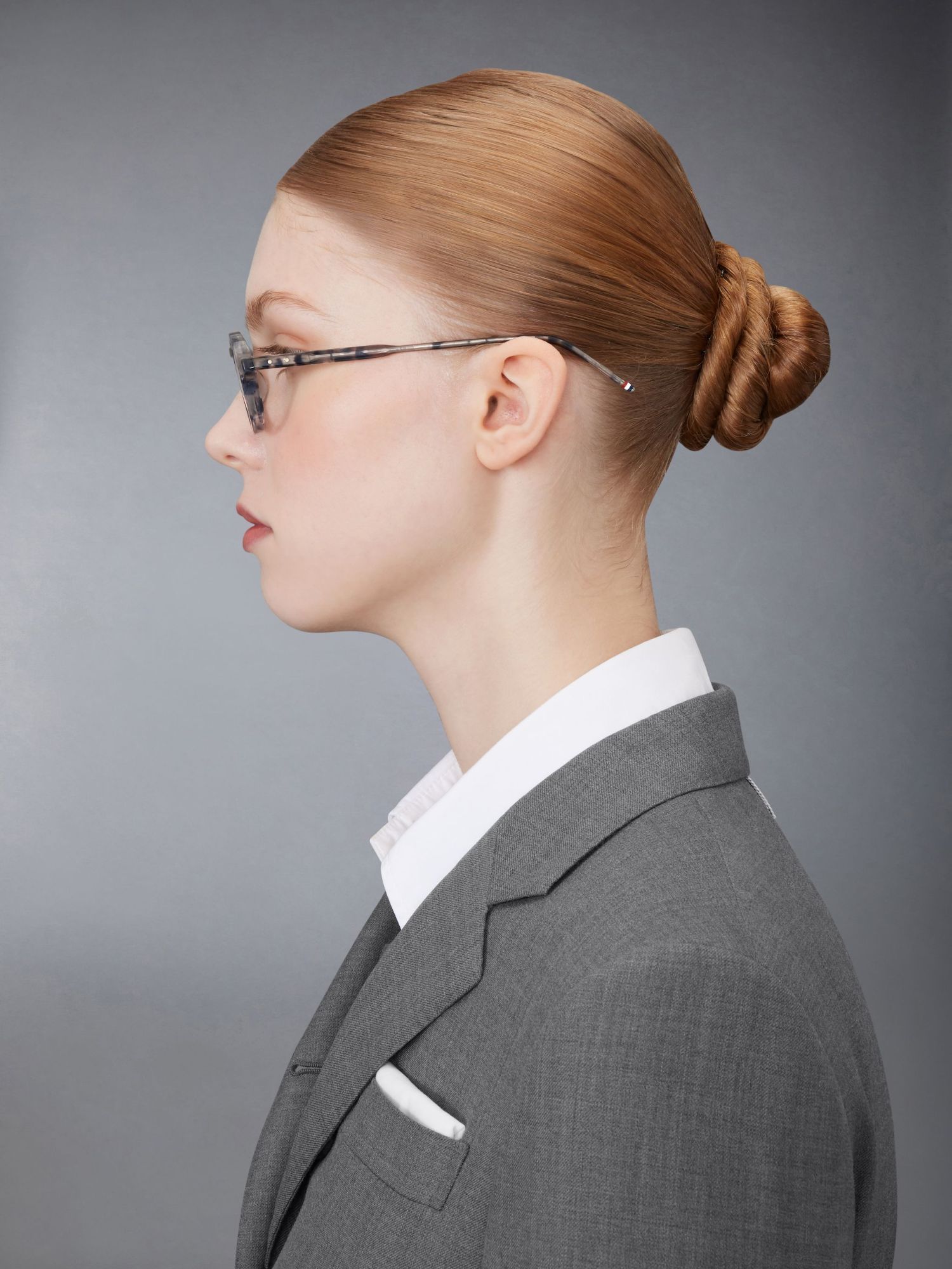 Thom Browne Marbled Round-frame Glasses In Black