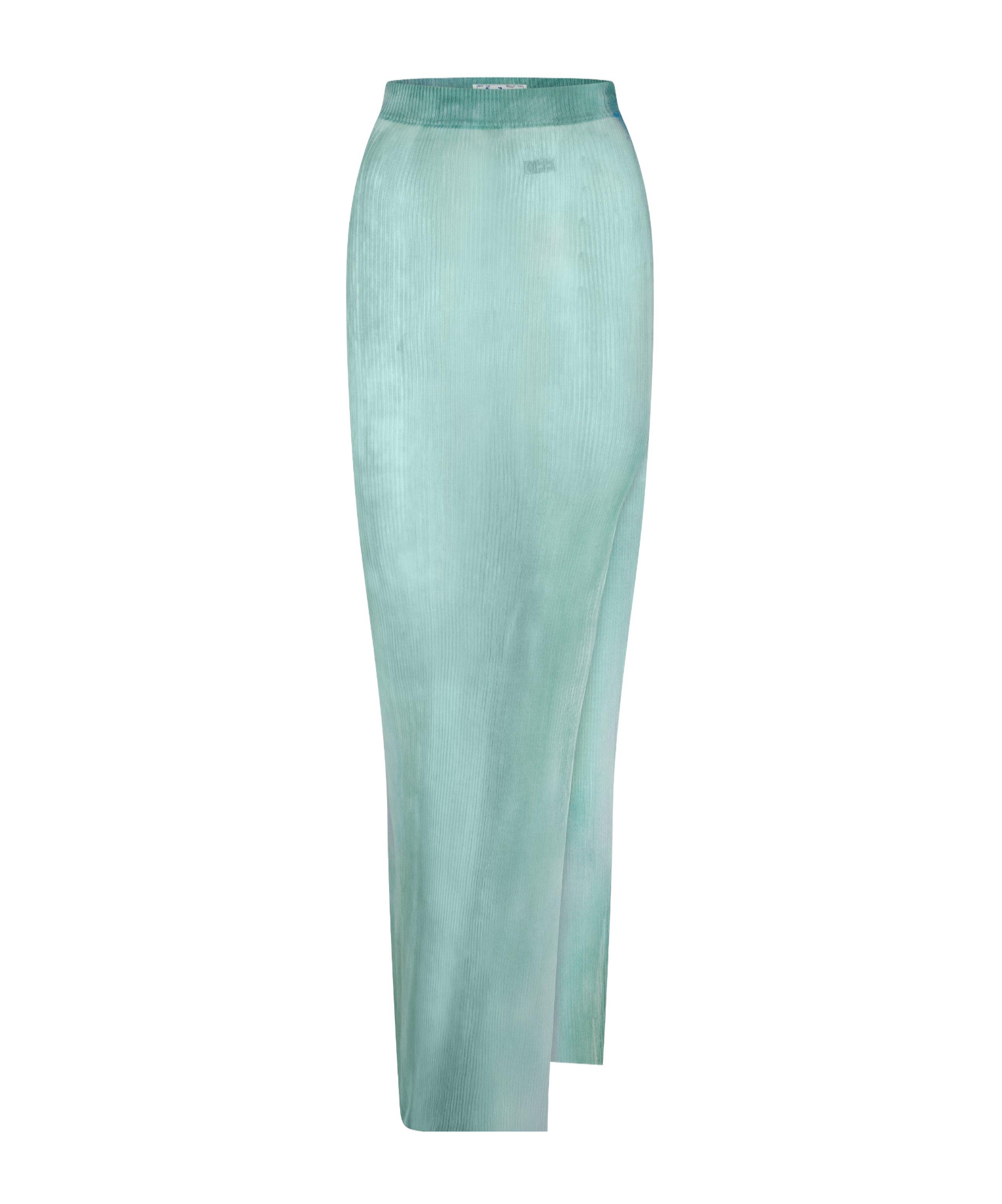 Off-white Knit Maxi Skirt In Blue