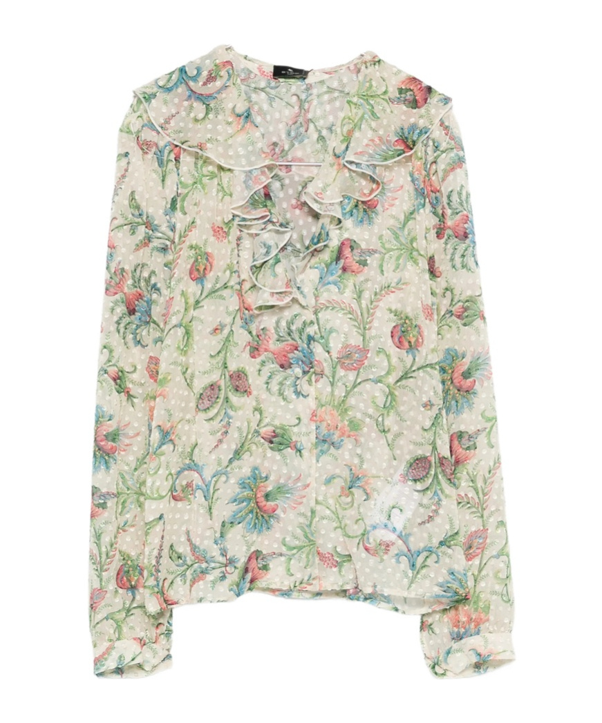 Etro Long Sleeve Shirt In White